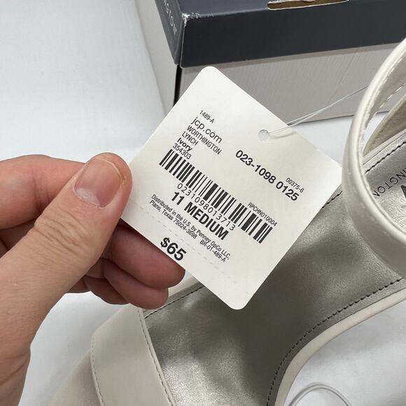 Worthington Womens Lynch Heeled Sandals Ivory Size 11M - Picture 8 of 11